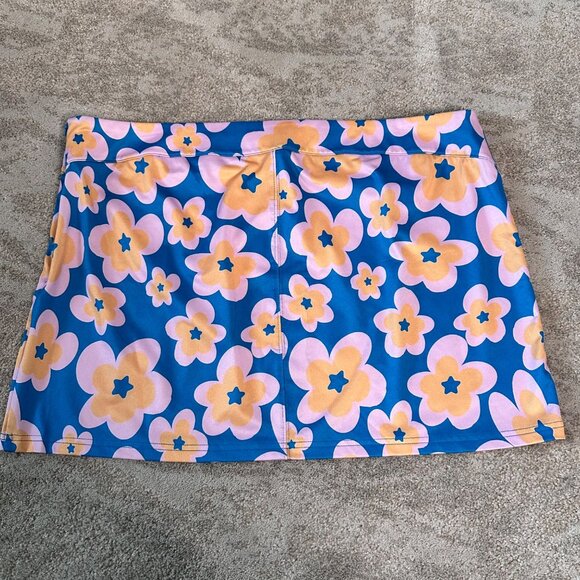 Princess Polly Women's Floral Print Mini Skirt Size 12 Blue Pink Yellow NWOT - Picture 3 of 6